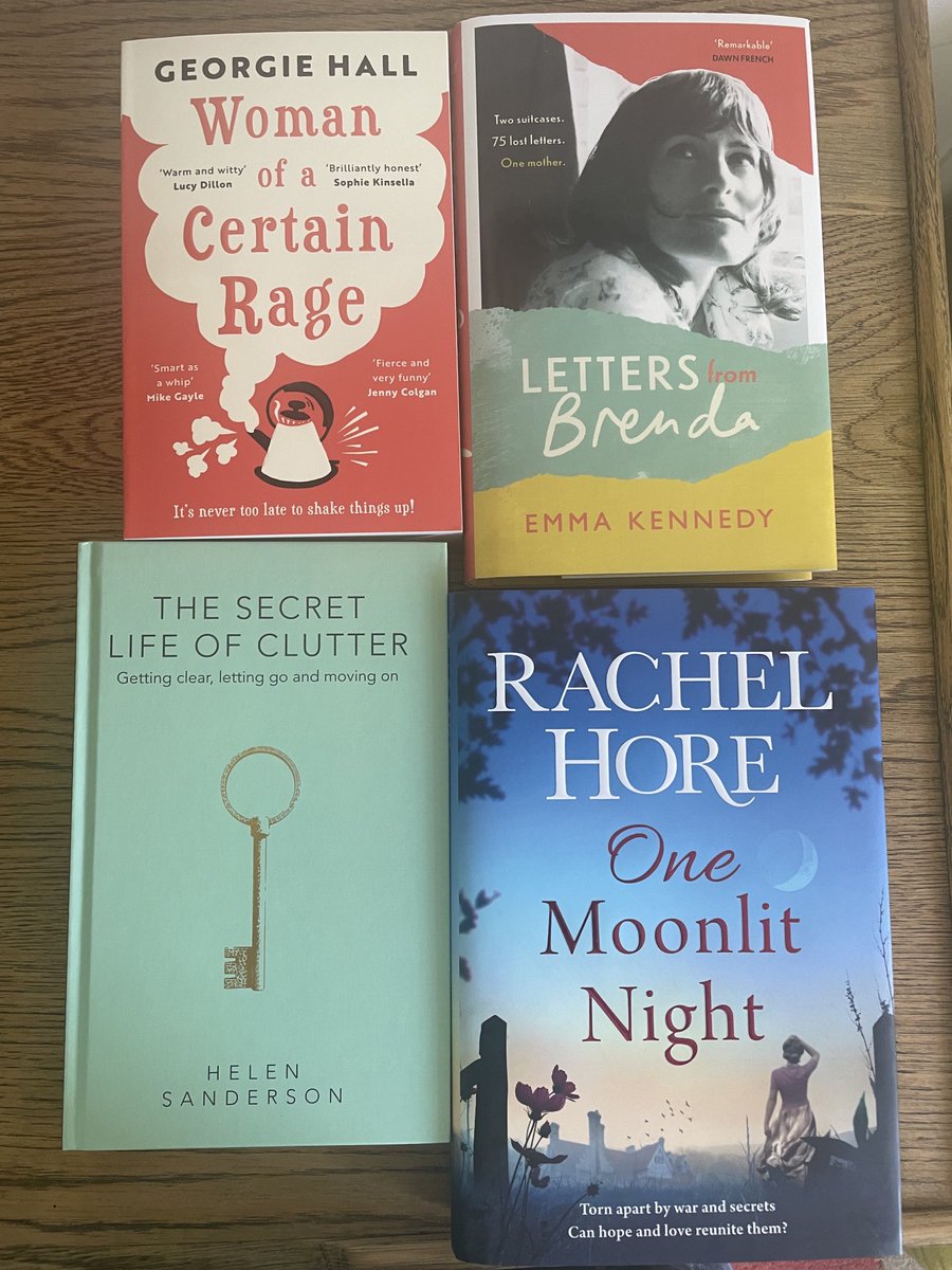 SheilaCrowley's tweet photo. Love these four special and very different books, published today. Thank you ⁦@GeorgieHallUK⁩, ⁦@EmmaKennedy⁩, ⁦@Rachelhore⁩ &amp; ⁦@MinistryOfCalm⁩ for your inspiration and stories. 📚❤️ https://t.co/hsIUTGyLpx