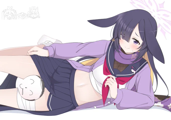 ツクヨ…太もも挟みの術頼む #ブルアカ 