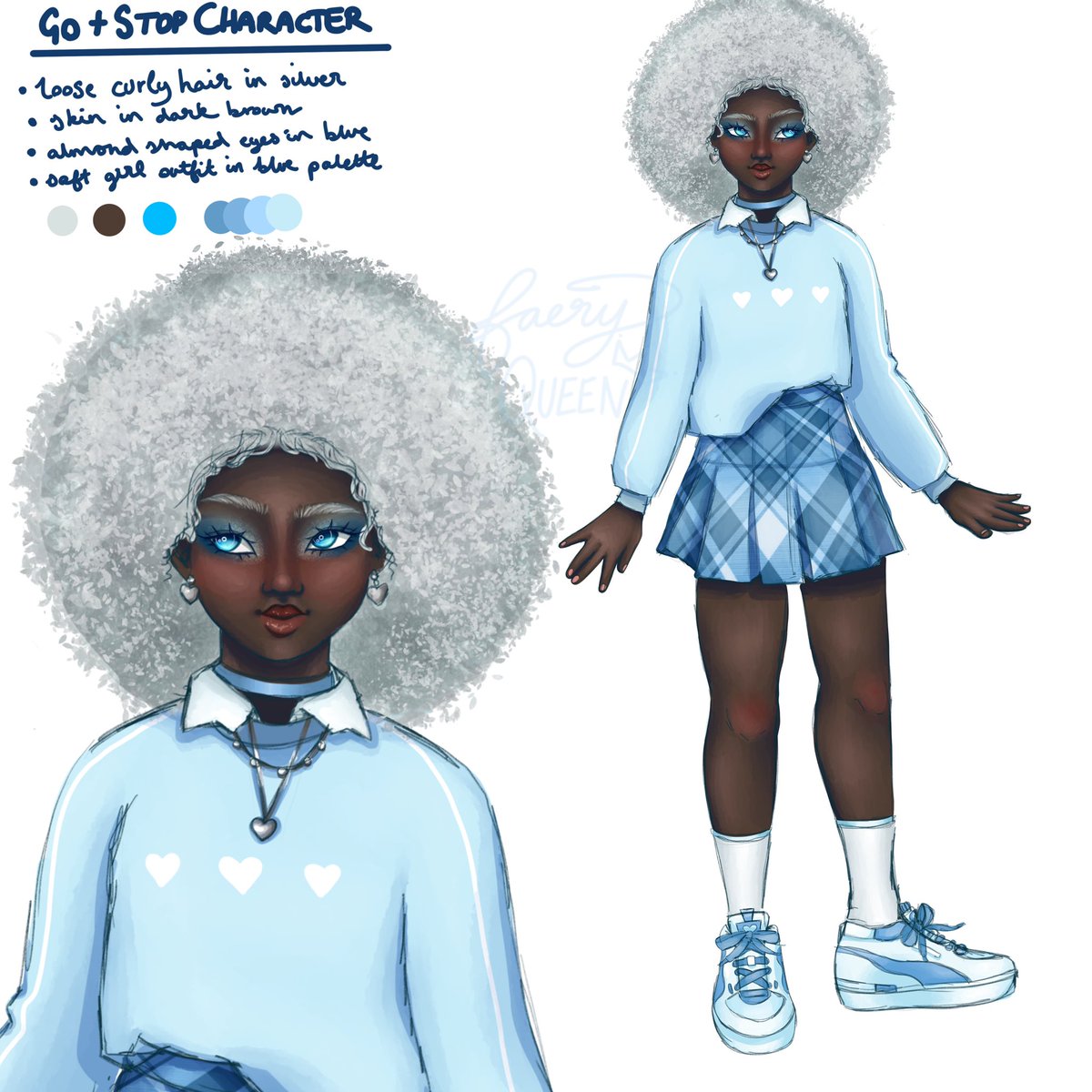faeryqueenart's tweet photo. Made a character from a go and stop design chart on Instagram!! Honestly I kind of love her and want her to be my friend https://t.co/mvY9YR9N7c