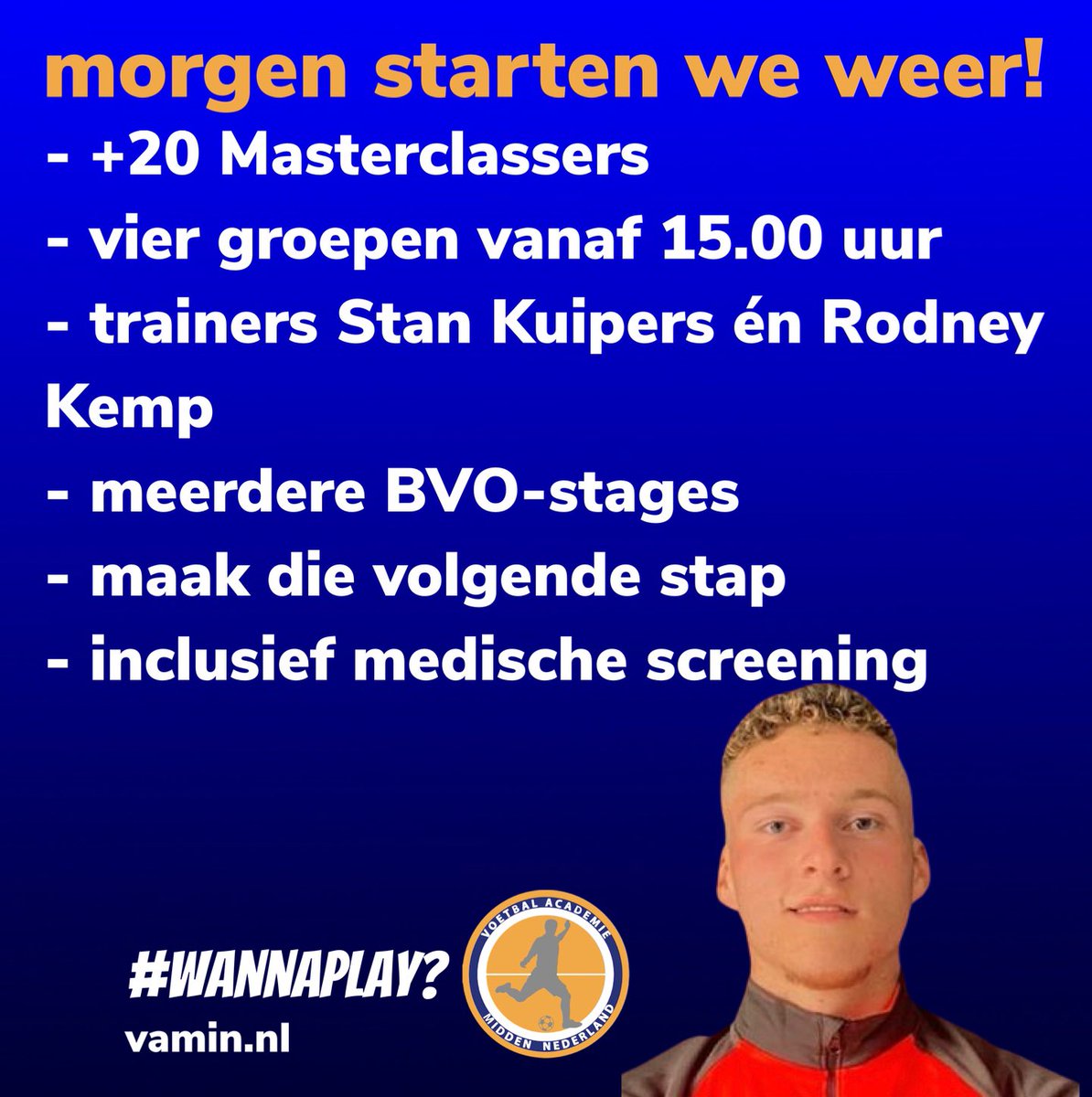 Morgen begint onze laatste Masterclassmodule van dit seizoen. Er komen steeds meer kinderen uit de regio, zoals nu ook twee gemotiveerde broers uit Odijk. Waarom rijden ze 20 minuten naar Leusden? Omdat we afwisselend, leuk en uitdagend trainen #ontwikkelen #wannaplay