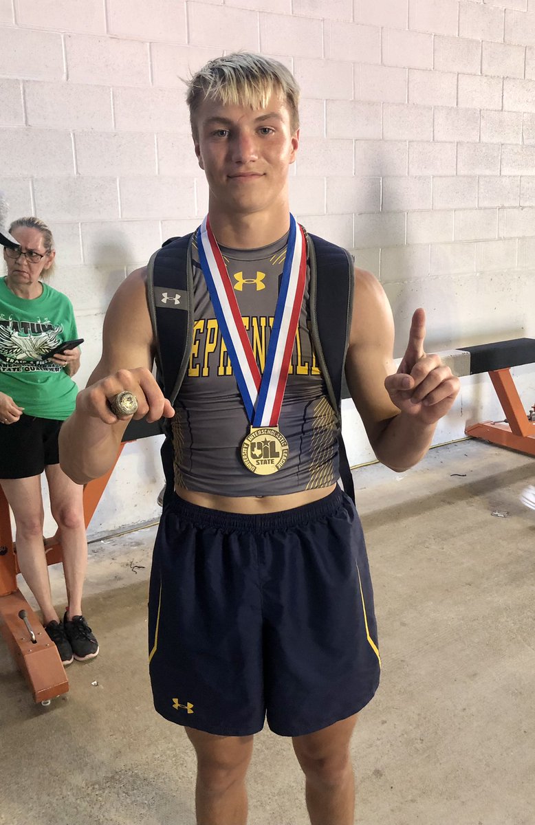 Coach_Kittley's tweet photo. Your 4A State Champion Pole Vaulter!! ๐ฅ๐ฅVery proud of you @ben_kirbo #DoubleStateChamp https://t.co/01Hy3uc5WU