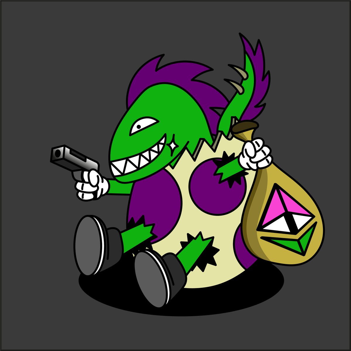 UglyDynozNFT's tweet photo. Yup, this is what really happened...#Cryptocrash 
#dynozfam won't fumble the bag 🦖💰#HODL  
#NFTs #NFT #NFTCommunity #NFTdrop #Whitelist #WhitelistGiveaway  #OpenSeaNFT #EthereumNFTs https://t.co/lPVZo0K4tP