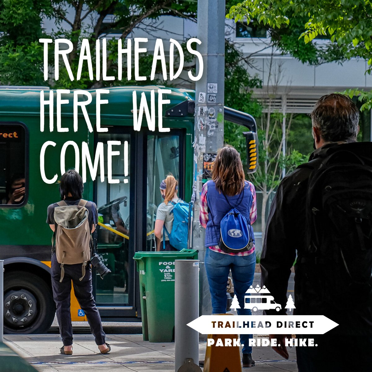 kingcountyparks's tweet photo. King County Parks &amp; @KCMetroBus are excited to announce that the #TrailheadDirect service will be returning for 2022! 🥳 All aboard for the outdoors. 🚌🥾🌲 Learn more about this summer's service 👉 https://t.co/CnD5s3nGTn https://t.co/Cbe4KpuiEd