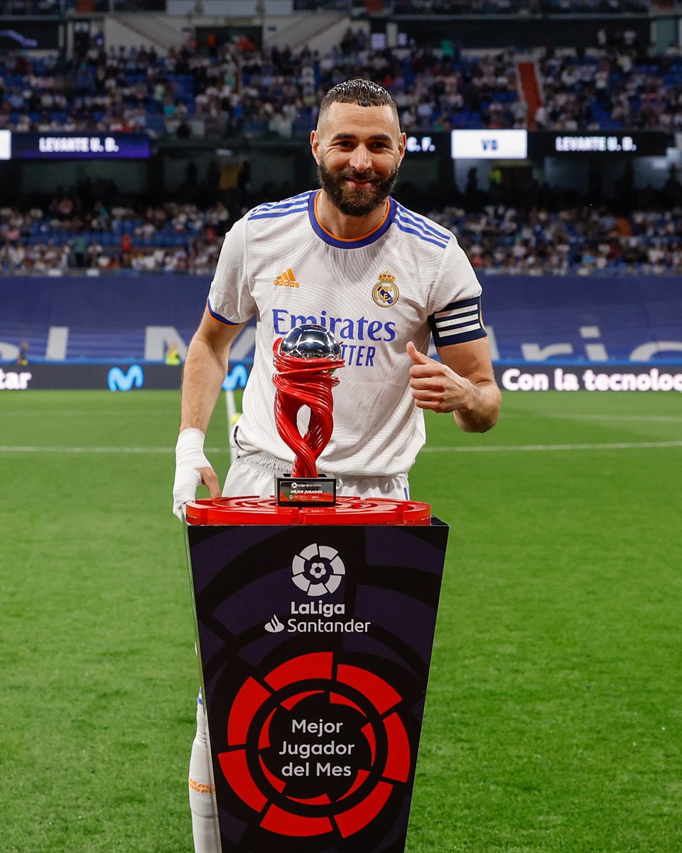 🏆 Jugador del Mes
9️⃣ <a href="/Benzema/">Karim Benzema</a>
⚽ <a href="/LaLiga/">LALIGA</a>
📅 Abril