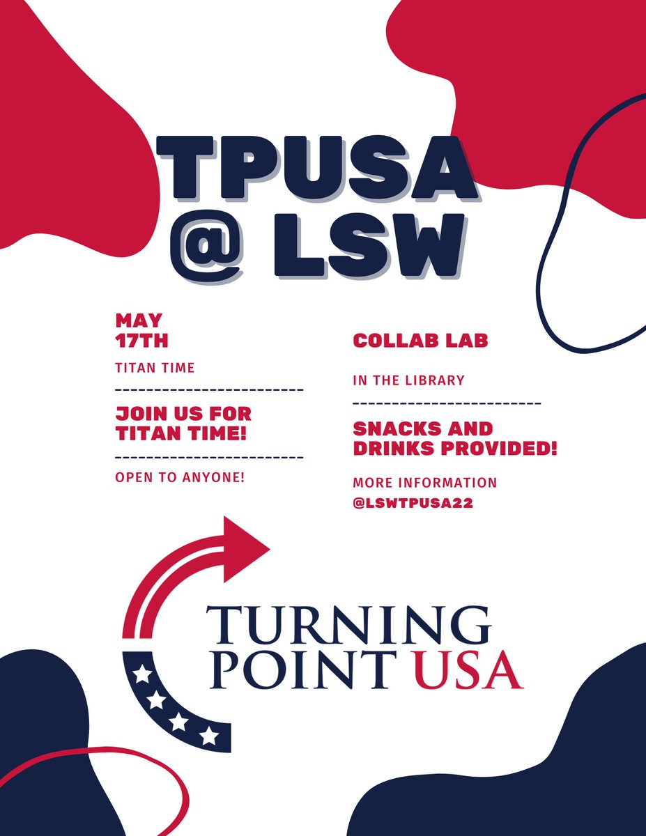 LSW TPUSA starting strong as our flyers get ripped off the walls in record time! We aren’t leaving anytime soon. Join our first meeting on Tuesday, May 17th during Titan Time in the Collab Lab (library)! @TPUSA @HubbellCorbin @TPUSA_MIDWEST