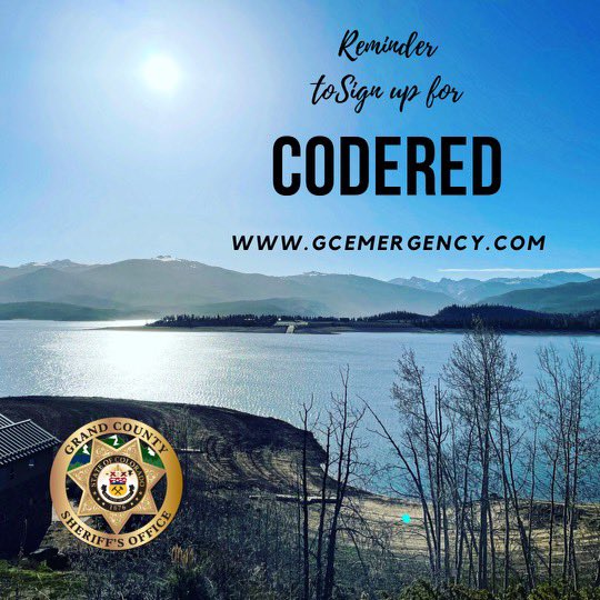 GrandCoSheriff's tweet photo. ☀️ As we head towards the weekend ahead, now is a good time to make sure U &amp; your loved ones are signed up to receive community notifications during an emergency. Sign up your cell phone for CodeRED alerts by visiting https://t.co/L6dy1klcYD ☀️
 
#GrandCounty #ExploreGrand https://t.co/yOBHhlemhF