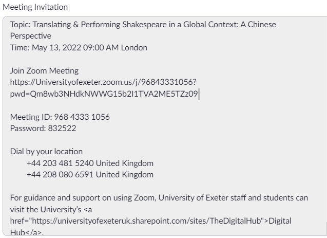exeter_festival's tweet photo. 1/2 Thanks to all that joined us for Day 1...what a day!
If you're excited about Shakespeare in Translation why not join for 'Translating and Performing Shakespeare in a Global Context: A Chinese Perspective' tomorrow at 9:00 Queens MR 2 &amp; 3 and online? Details below! https://t.co/016ENSPKjJ