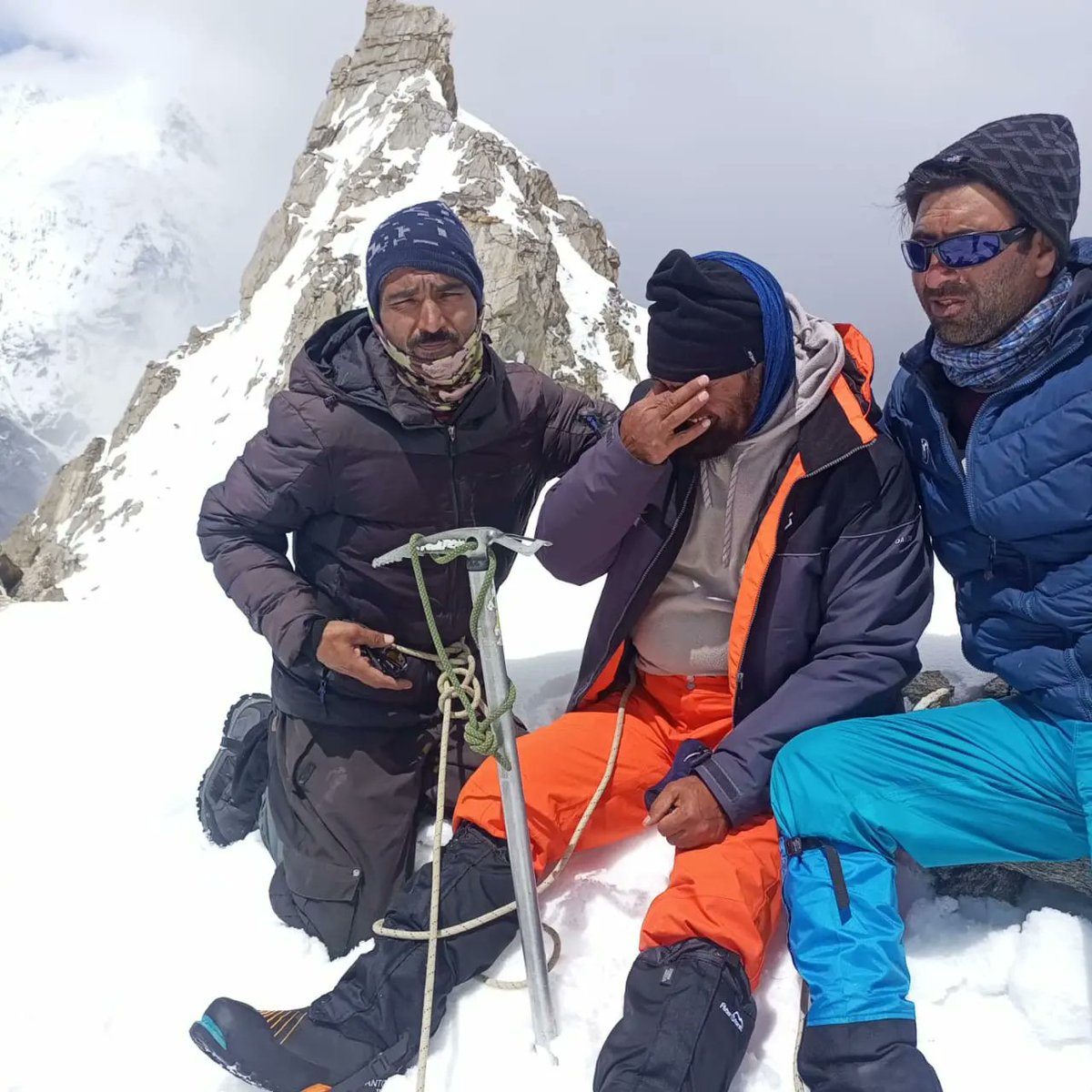 Losthorizontrek's tweet photo. Rupal Peak (6200m) Succeeded! 

1st ascent of the season! 🇵🇰

Alhamdulillah! Shaikh sab and Team achieved the dream they dared. Tears of joy &amp; happiness. Weldone boys! 

#AmazingPakistan #TeamLostHorizons https://t.co/kg2uO3HS9t