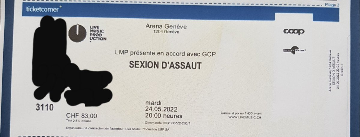 _EMaYol's tweet photo. Vends 2 places pour le concert de sexion d'assaut le 24 mai 2022 à Genève. À partager un maximum si possible https://t.co/ea9PLUW4i7