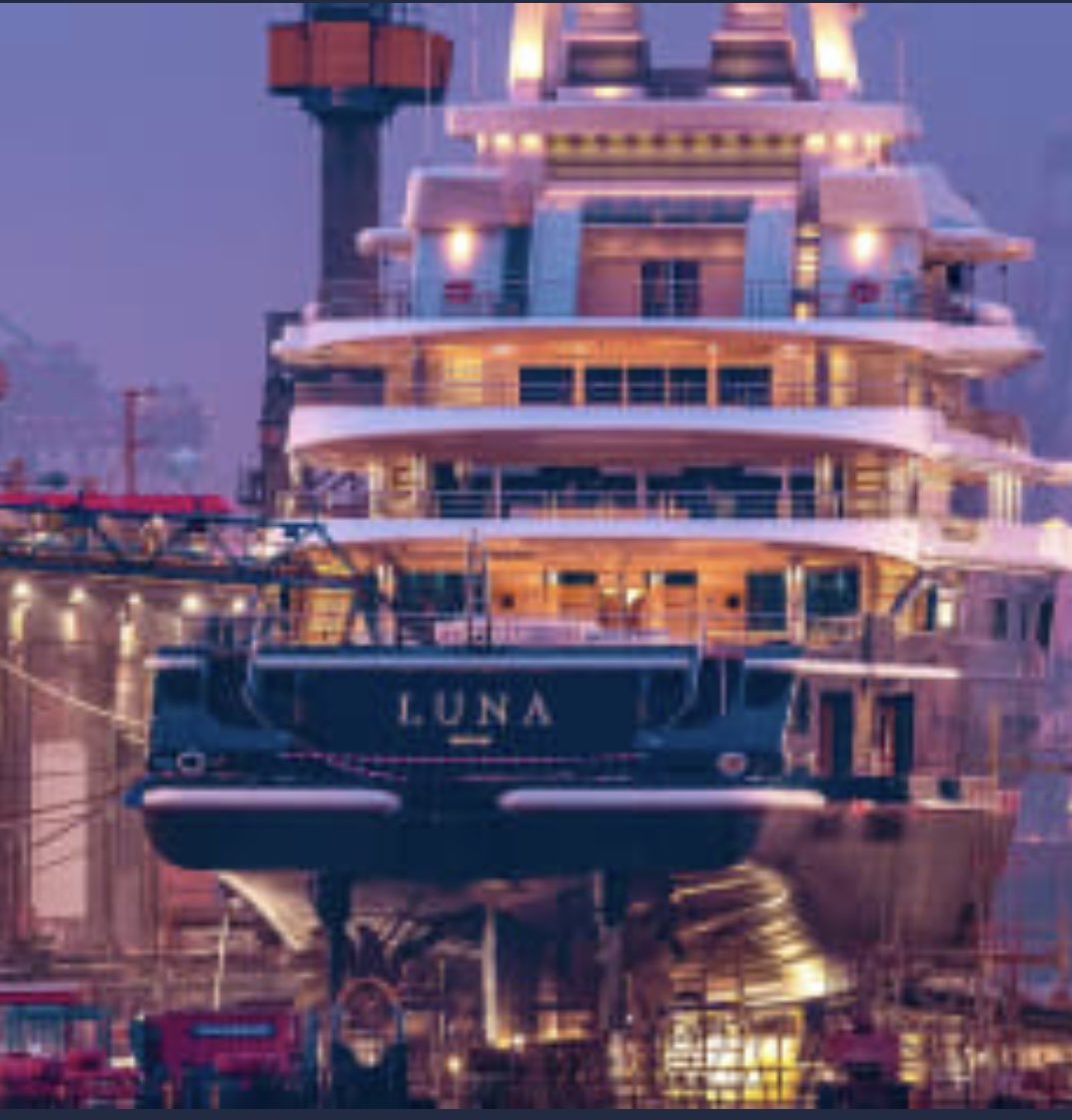 MatthiasWolff16's tweet photo. This 452m mega yacht was today shut down in Hamburg. Who believes in coincidence 🧐😂? #luna #terraluna #BitcoinCrash #bitcoin #crypto https://t.co/M0iCSW1J1U