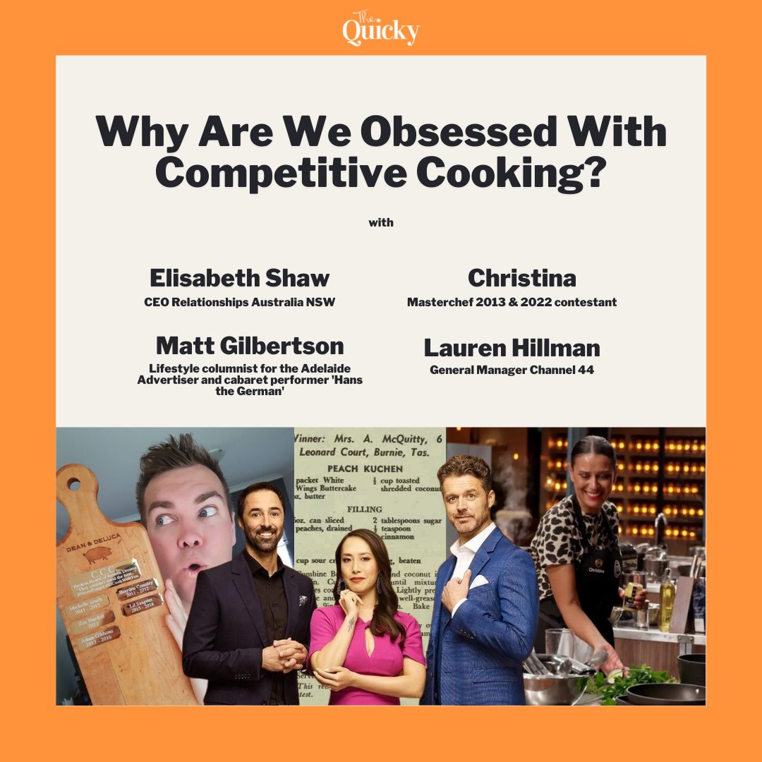 From the <a href="/WomensWeeklyMag/">Women's Weekly</a> to <a href="/masterchefau/">MasterChef Australia</a> we take a look at why we are so into competitive cooking. Discussing food as a sport with <a href="/ChristinaBatist/">Christina Batista</a>, <a href="/matt_gilbertson/">Matt Gilbertson</a> <a href="/LaurenHillman/">Lauren Ann Hillman</a> &amp; Elisabeth Shaw from <a href="/RelAustNSW/">Relationships Australia NSW</a>
mamamia.com.au/podcasts/the-q…