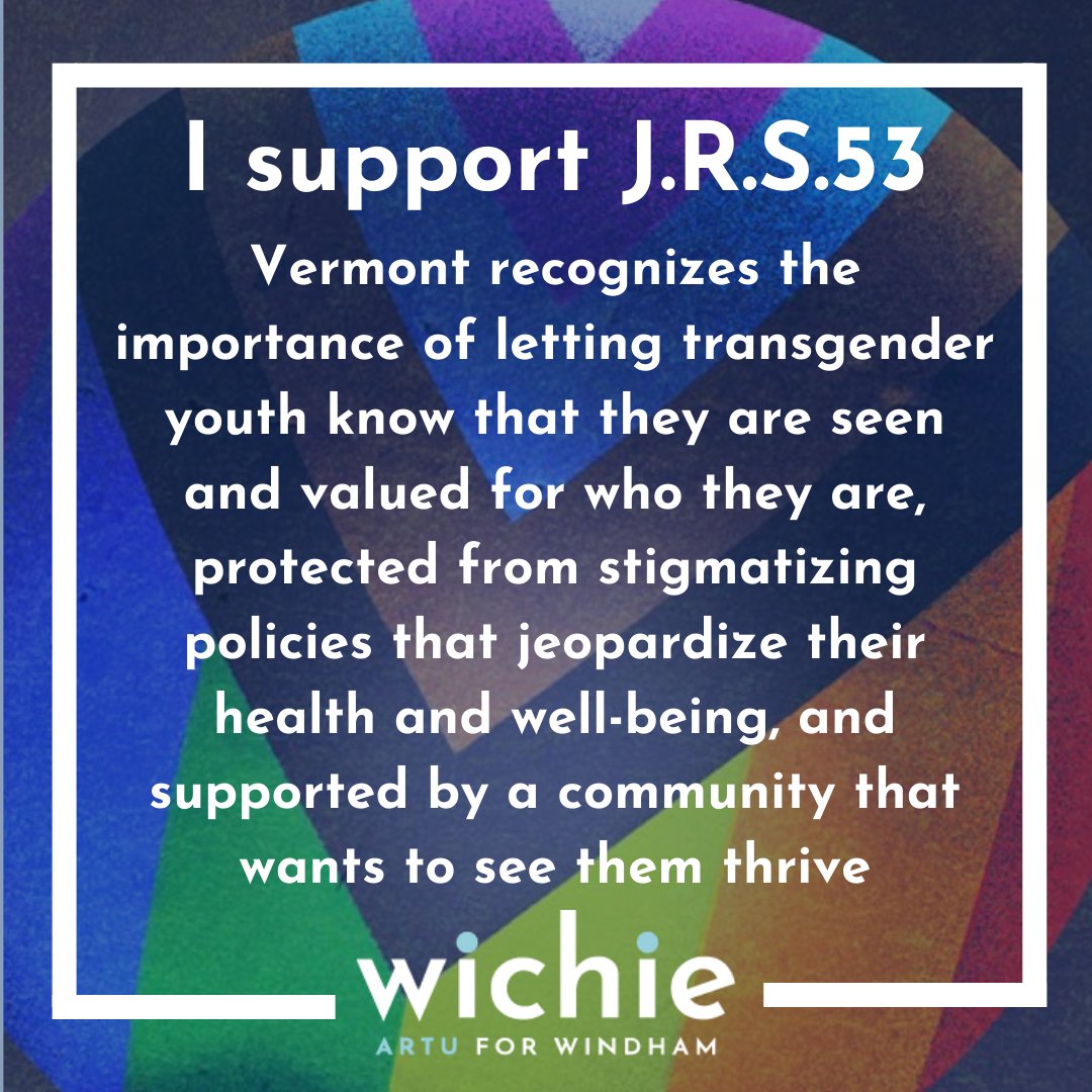 Wichie4Windham's tweet photo. Vermont passed a resolution that supports trans youths right to receive gender affirming medical care, and I fully support that!  https://t.co/veI8IwMyBj

#transaffirming #transyouth #healthcareisahumanright https://t.co/6RWyJ21Bfc