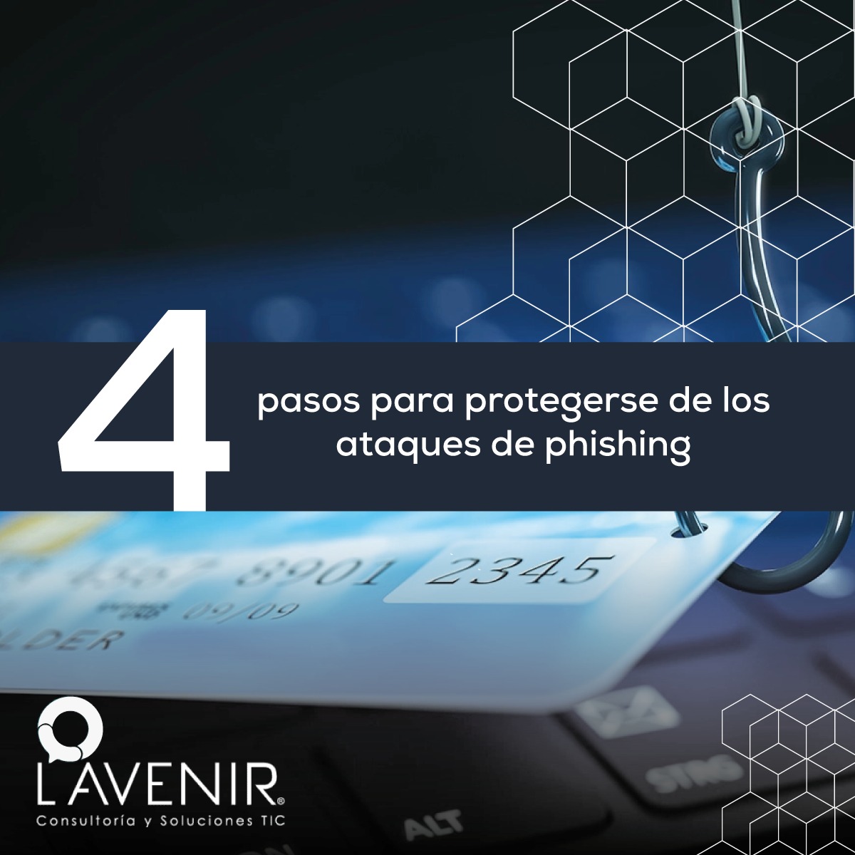 Comprometidos con la #Seguridad hoy compartimos 4⃣ #Tips para protección y prevención de #CiberAtaques. #Phishing.