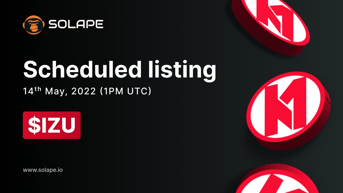 The Solape crew are focused on solidifying lasting relationships with proven projects in the ecosystem, which is why we are pleased to announce our newest partnership with <a href="/KAM1NFT/">:3</a> and the $IZU token! 

Market goes live tomorrow, more details to follow
🦍❤️🥷