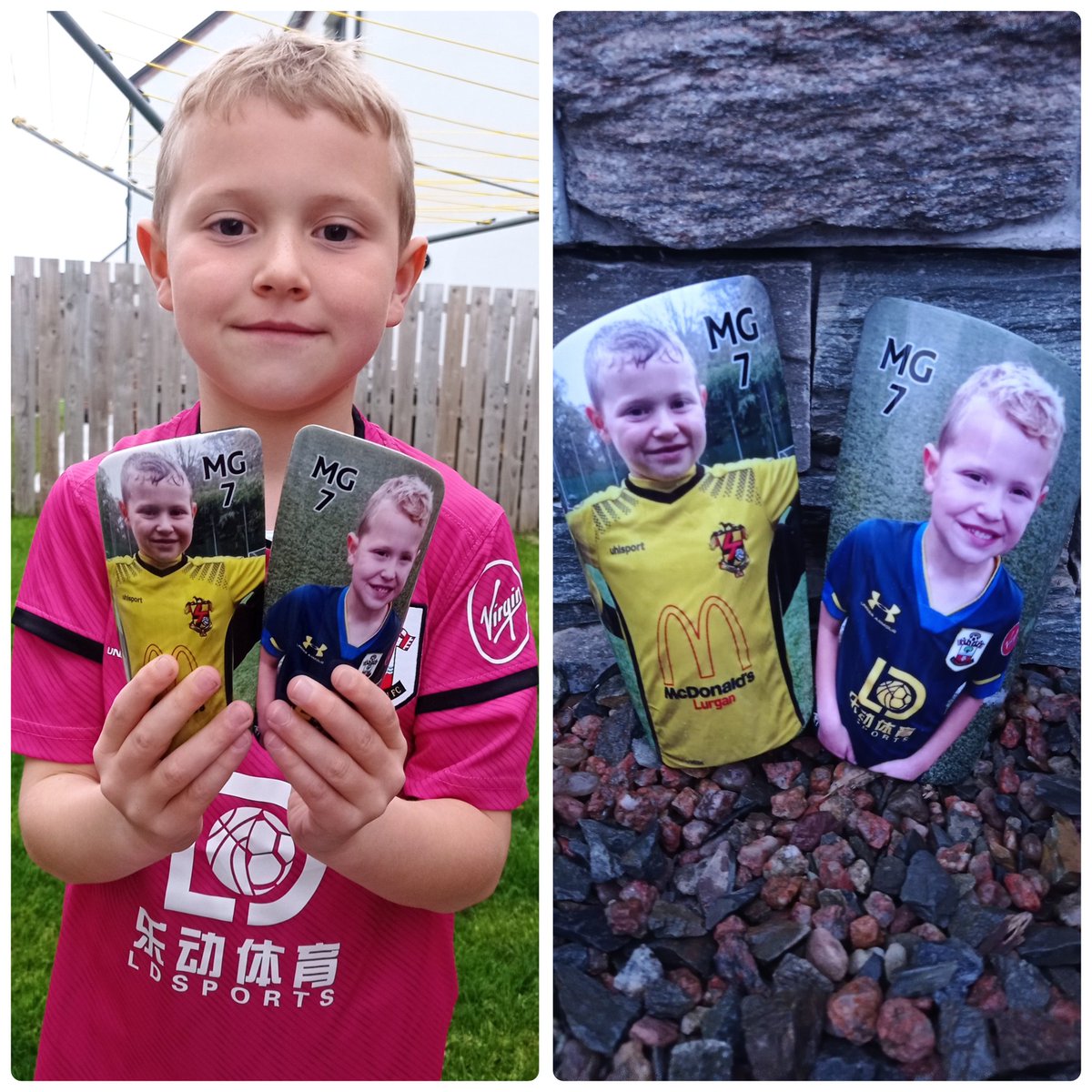 NIMugCo's tweet photo. We fired up the new machine. We are now offering customised shin pads as part of our range.
Available to order via DM. Special introductory offer £20/pair. Available in kids & adults sizes. Customise with any details you want. Get in touch now
#custompads #shinpads #keepitlocal https://t.co/HmxflVbIDU