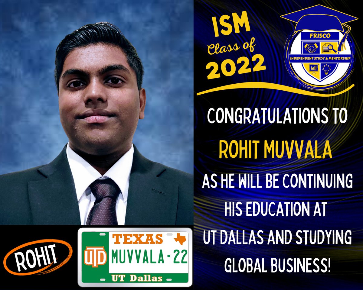 fhs_ism's tweet photo. ISM SENIOR CELEBRATION: 
@FHSRaccoons Rohit Muvvala https://t.co/D0jQ5tcPwE