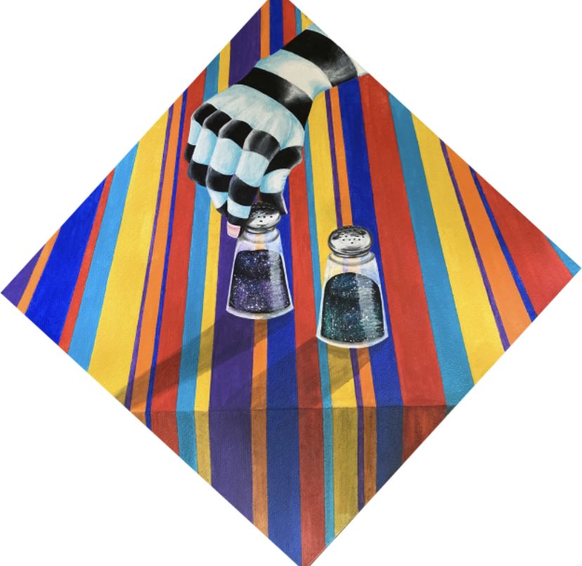 MiddleMistNFTs's tweet photo. This NFT is inspired from Pink Floyd's song "Alan's Psychedelic Breakfast," but instead of breakfast, Alan is passing you his salt and pepper.
NFT: Alan's Psychedelic Salt Shakers by Reilan Samples @artbyrei
Listed for 0.50 ETH
#MiddleMist #NFTartwork https://t.co/p2wTD4t9p6