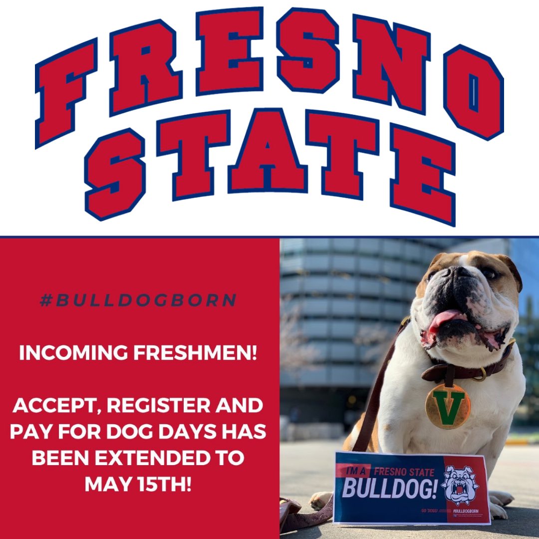 ehs_counselors's tweet photo. Planning to attend Fresno State next year? Make sure you register for Dog Days by May 15th! https://t.co/YM9D6YRLJO