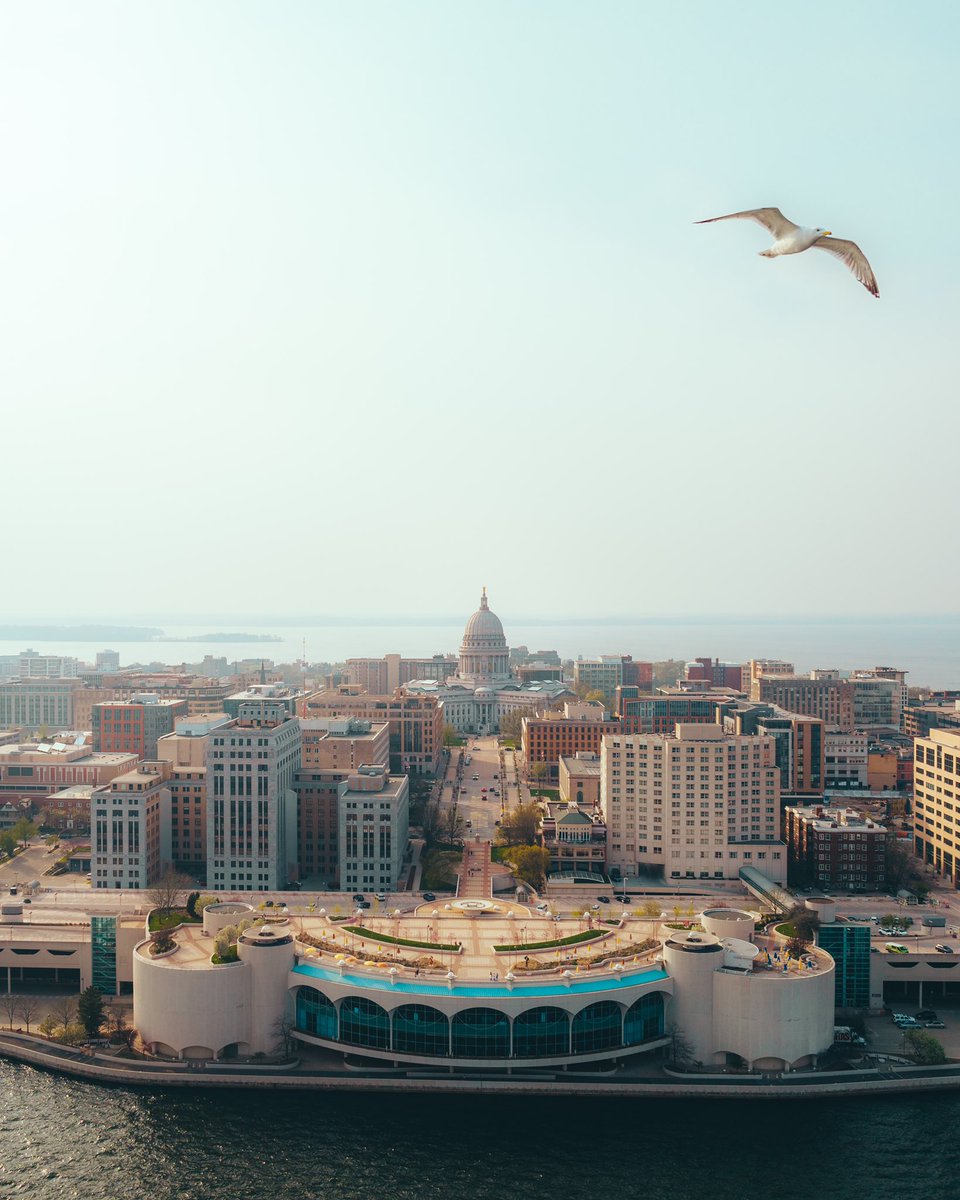 Flying high over Lake Monona