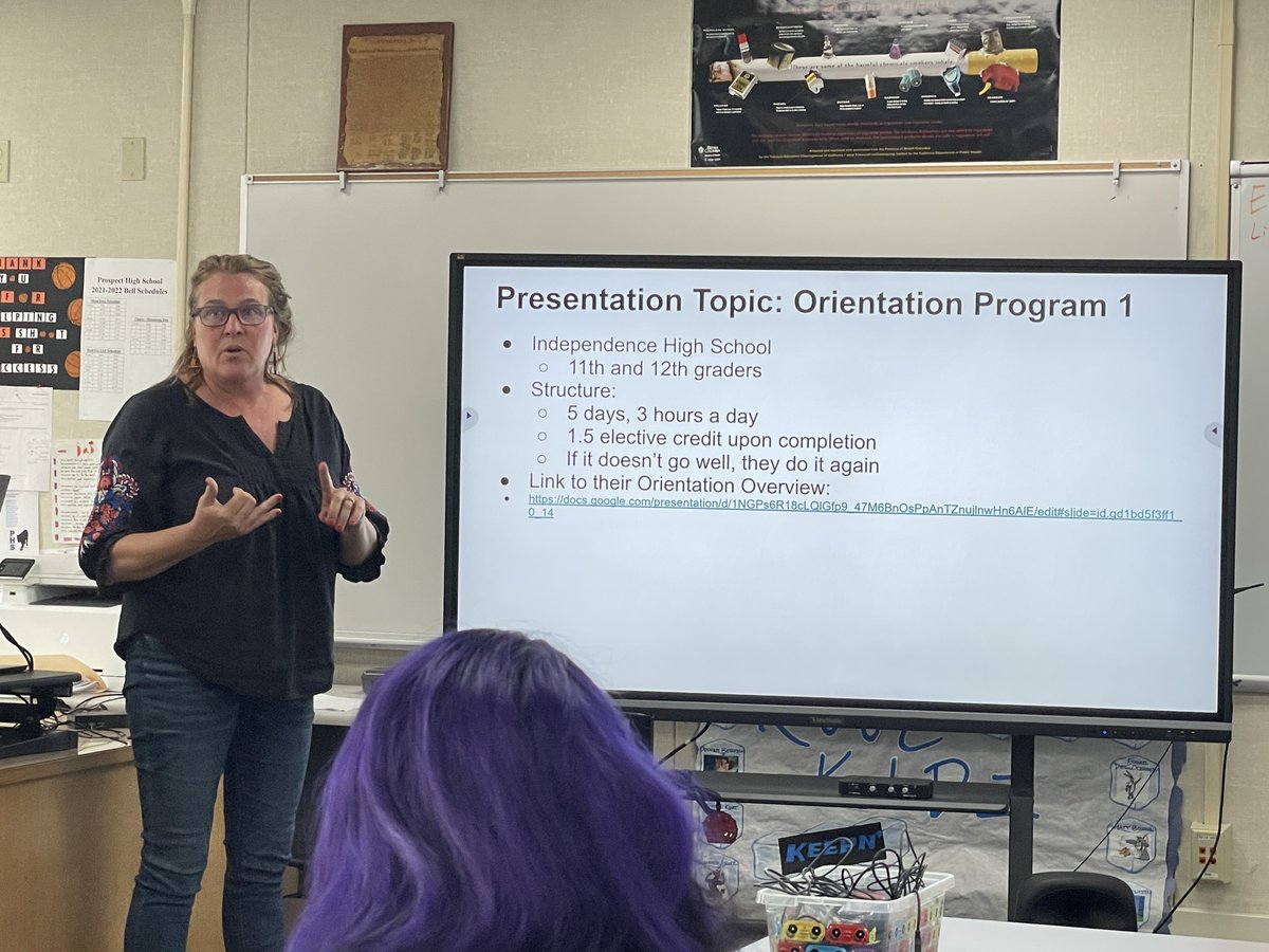 Prospect_HS's tweet photo. A few teachers at Prospect HS attended the CA Continuation Education Association Conference and came back motivated to share what they learned with staff!  

Thank you Dawn, Brian, and Camp! 

#ProspectPride @CCEAeducation https://t.co/695Dt7zN54