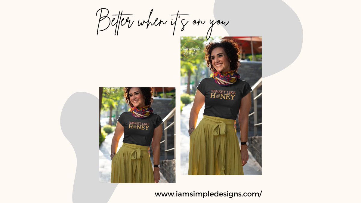 iamsimpledesign's tweet photo. I am sweet like honey t-shirt.
This t-shirt is comfortable and flattering for both men and women.
Click this link https://t.co/qY2CvFRrvW
#iamsimpledesign #tshirts #tshirt #fashion #tshirtdesign #clothing #hoodies #shirts https://t.co/Cooul9SxlE