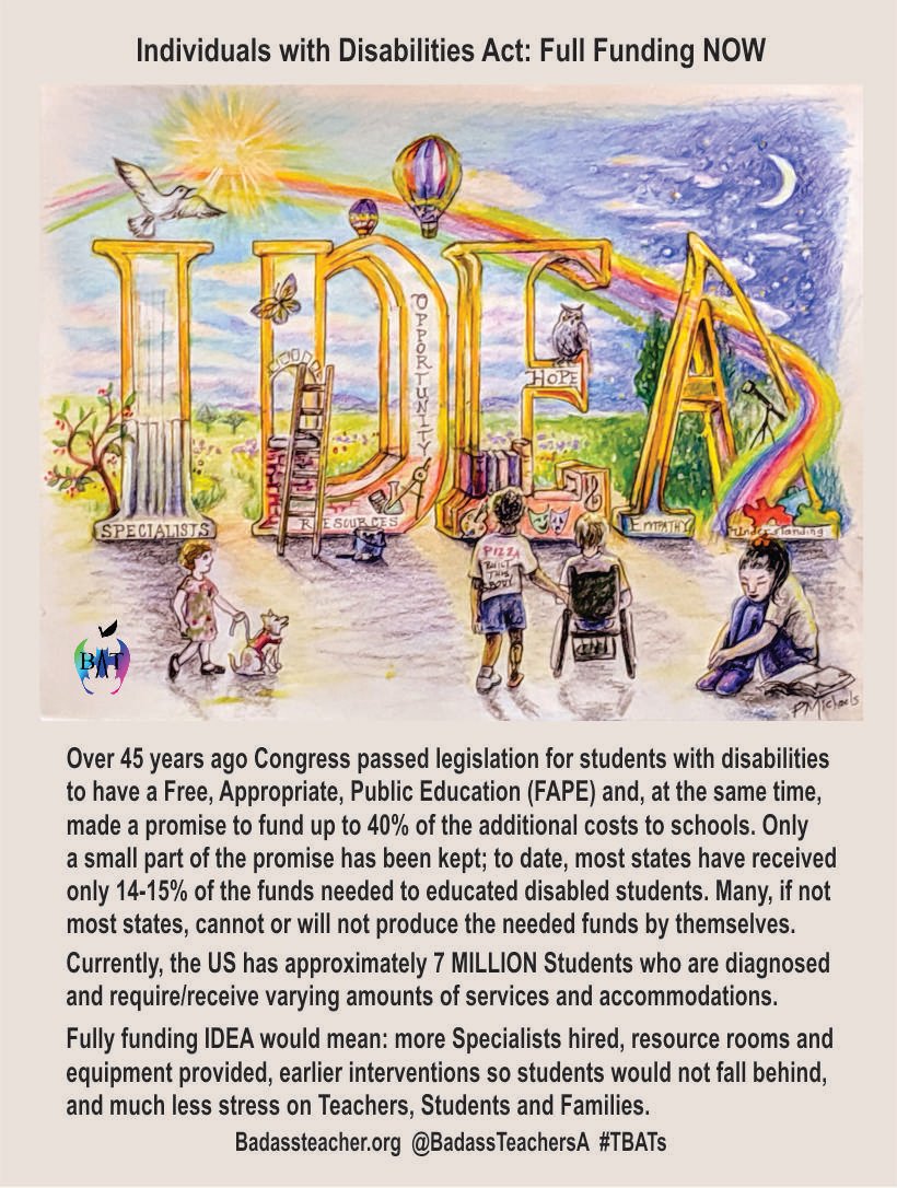 Extra School Dollars are being sent to the states. Please make sure your state's elected leaders are increasing funding for Individuals with Disabilities. It's greatly needed. #TBATs <a href="/NewMexicoBATs/">NewMexicoBATs</a> <a href="/AZBatsA/">Arizona Bats</a> <a href="/OklahomaBATs/">OklahomaBATs</a> <a href="/TxBats/">Texas Bats</a> <a href="/WyomingBATs/">WyomingBATs</a> <a href="/UtahBATs/">UtahBATs</a> <a href="/NVBats/">NVBATs</a> <a href="/MontanaBATs/">Montana</a>