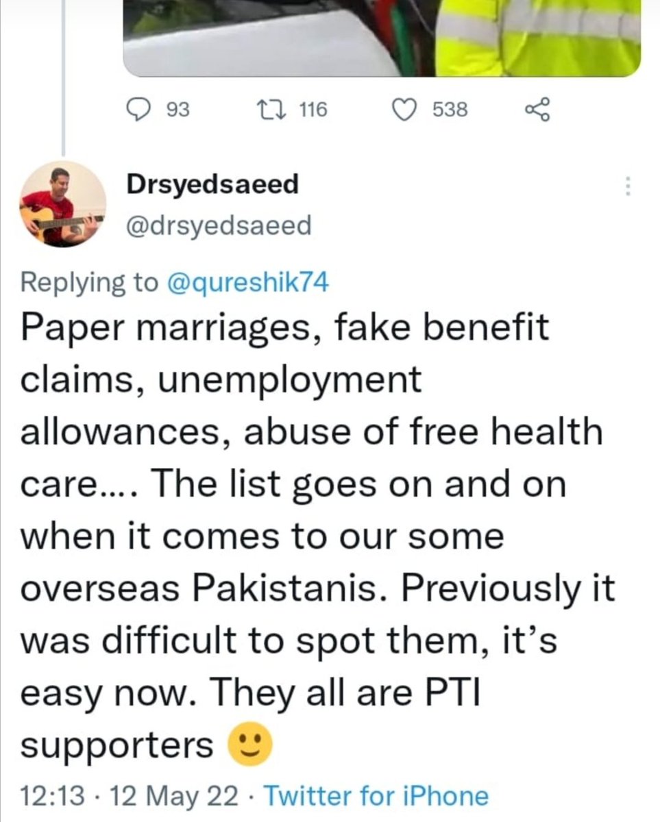 TariqAwan1757's tweet photo. @NHS one of your employees is tweeting and slandering hardworking Community of Pakistani desends. See attached photo and take appropriate action. We love #NHS and daily sacrifices they offer but this is a disservice &amp; unacceptable behaviour. Thnx 🙏💚 @NHSEmployers
@NHSConfed https://t.co/B3bnUORLKd