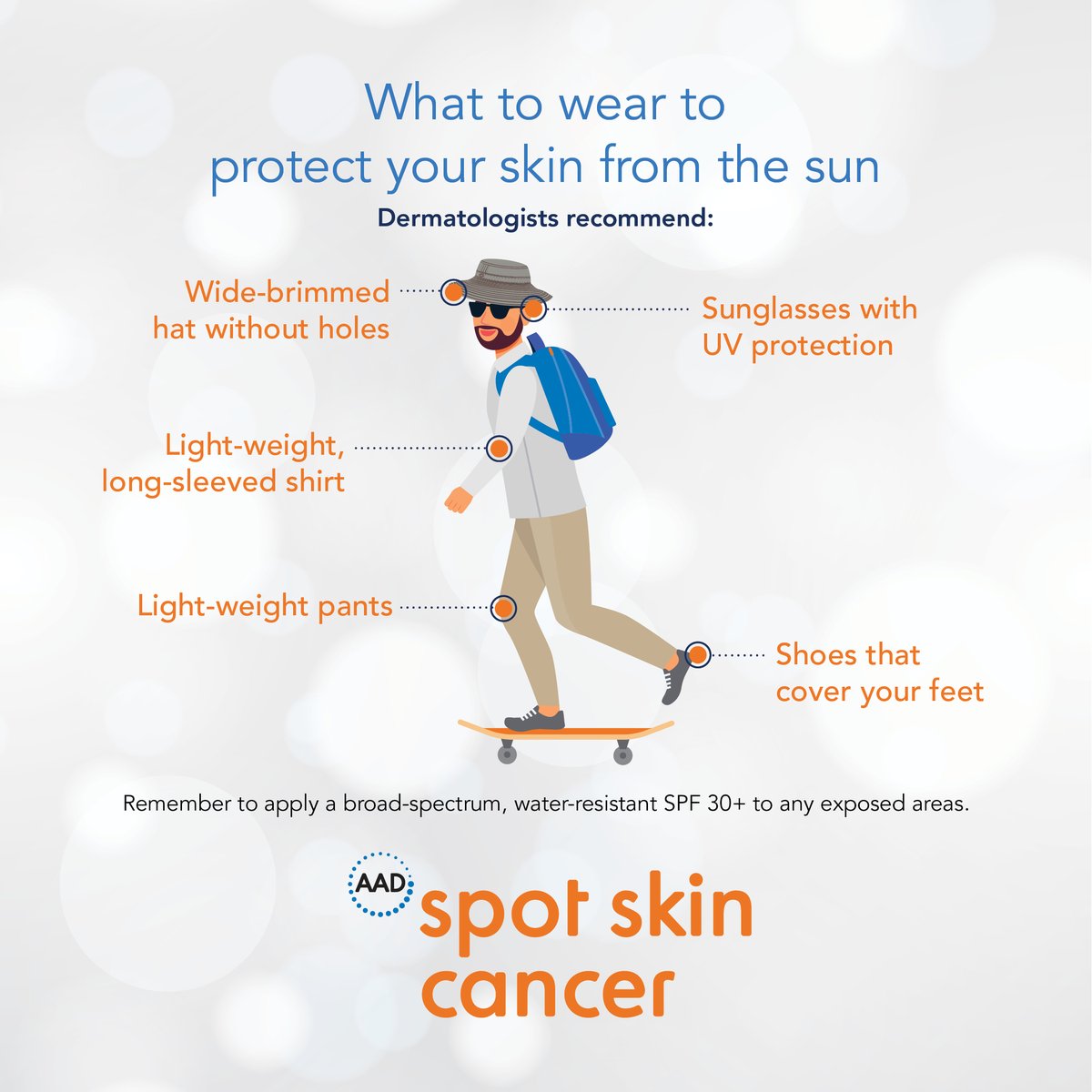 AADskin's tweet photo. Wearing sun-protective clothing goes a long way in protecting you from UV rays, but not all clothing is created equal when it comes to sun protection. Follow these tips to maximize your protection: https://t.co/nV927c59hj #PracticeSafeSun #SkinCancerAwarenessMonth https://t.co/iNs7M51Dij