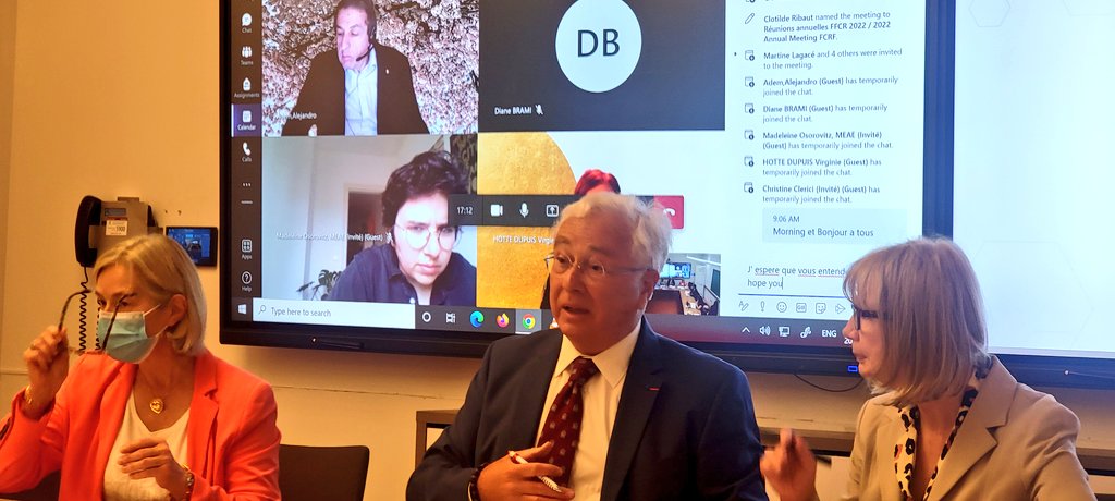 PatrickNedellec's tweet photo. Réunion annuelle du Fonds France Canada pour la Recherche #FFCR @uOttawa. Présentation du bilan. Thématiques prioritaires 2023 "Transition énergétique & Vieillissement ". +15% de projets depuis l'année dernière. 60% de projets interdisciplinaires. Une belle réussite. https://t.co/9OtflGM144