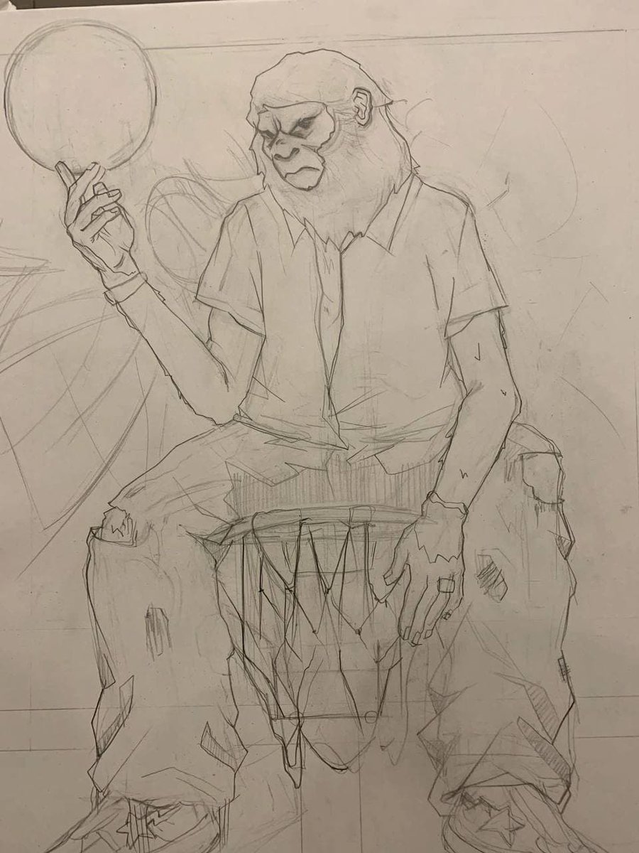 temkaBETEPOK's tweet photo. Hi guys it's me again!
Since I love basketball, I decided to make art in this theme!
I hope you enjoy my new style🤖👽🙉
@trippinapes 
@KulbikC 
@CryptoniteApe
@QueenH__ https://t.co/9JhGTGcSdq