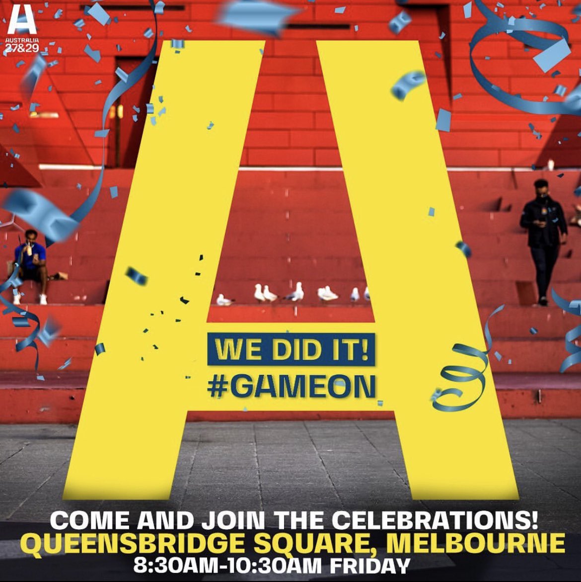 _condo's tweet photo. Good luck to @thegembagroup team scattered across the country this morning to help  @RugbyAU celebrate being awarded the 2027 and 2029 World Cups!!! 🏆 Now it’s really #GameOn https://t.co/ozV1oPzymg