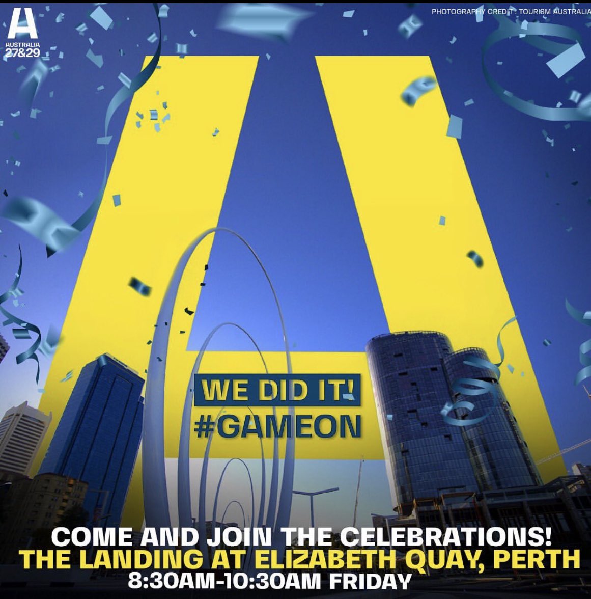 _condo's tweet photo. Good luck to @thegembagroup team scattered across the country this morning to help  @RugbyAU celebrate being awarded the 2027 and 2029 World Cups!!! 🏆 Now it’s really #GameOn https://t.co/ozV1oPzymg