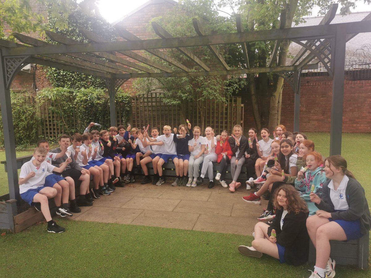 Enjoying some well earned lolly ices after finishing their final test of the week #Year6SATs