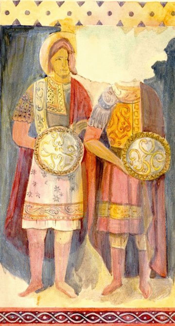 Sausruqo's tweet photo. Depiction of #Alanian warriors found in late 19th century copy of a mural from the central Zelenchuk church.
#Alan ☘
#Alans ☘
#Alanians ☘
#Alania ☘
#Ossetia ☘
#Ossetian ☘
#Iron ☘
#Caucasus ☘
#NorthCaucasus☘
Related Link: https://t.co/wnK74JWGTr
https://t.co/DoBlD1tk5k https://t.co/GuhmASEjSl