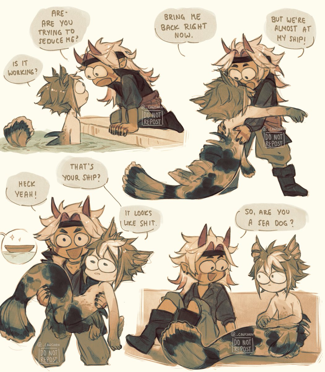 cawiechan's tweet photo. Mermay scrunkles featuring the last braincell💕 
#Genshinlmpact #ittorou #itto #gorou https://t.co/Sja0zL1zzB