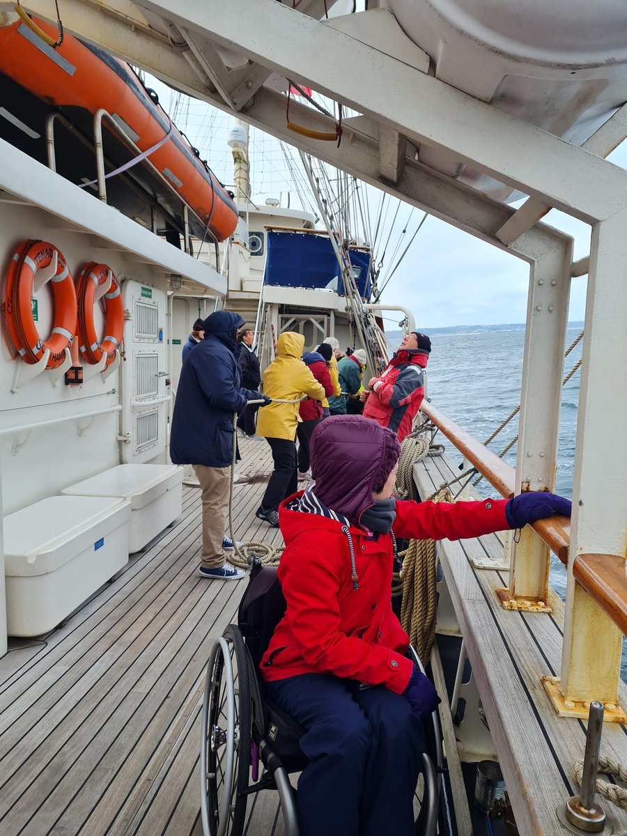 MicheleBoard's tweet photo. @mboard13 @SVTenacious extraordinary trip on Tenacious where everyone is equal, limitations physical and psychological are normalised. This amazing charity must continue to allow scenes like this to continue. https://t.co/n5hEvQJ2xo