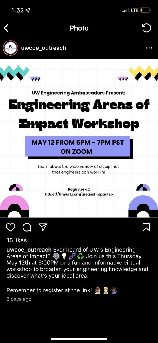 Check out this virtual event hosted by UW Engineering ambassadors.