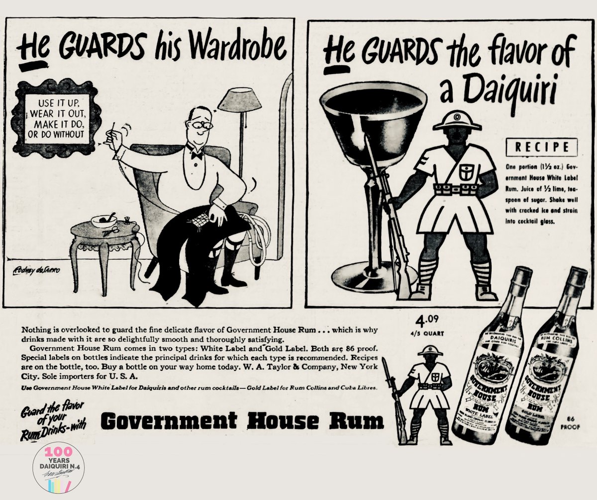 <a href="/amarguracultura/">Amargura Cultura</a> guards the flavor of a Daiquiri!
Cocktail Happs 2022 by <a href="/amarguracultura/">Amargura Cultura</a> is warming up in <a href="/HotelDelamar/">Hotel Delamar Lloret</a> !
The Centenary of the Daiquiri N.4.  
When history speaks for itself.....In Lloret de Mar
📷
Government House Rum
Virgin Islands Company
Daily News, 1944