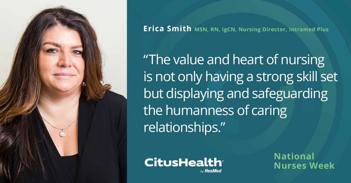 CitusNow's tweet photo. Today on #InternationalNursesDay, we are celebrating all of the amazing #nurses on our staff and those we work with as customers. Thank you for all you do! A special thank you to Erica Smith, MSN, RN, IgCN, Nursing Director, #IntramedPlus for sharing your experience with us. https://t.co/F9ohr4Go9j