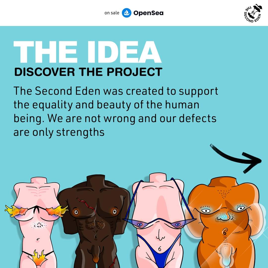 thesecondeden's tweet photo. @cometwtf This project promote equality and beauty of all of us 🍎🔥 we are listed on Opensea. FLOOR PRICE 0.1 ETH ✅ #NFT

1️⃣ RELEASE 80 NFT
2️⃣ RELEASE 20 NFT
3️⃣ RELEASE: “ADAM AND EVE”
4️⃣ HUMANS MEET
5️⃣ NEW PROJECT: "THE FIRST GENERATION"

https://t.co/dAKV1WB6PI https://t.co/0v8Ccl1j55