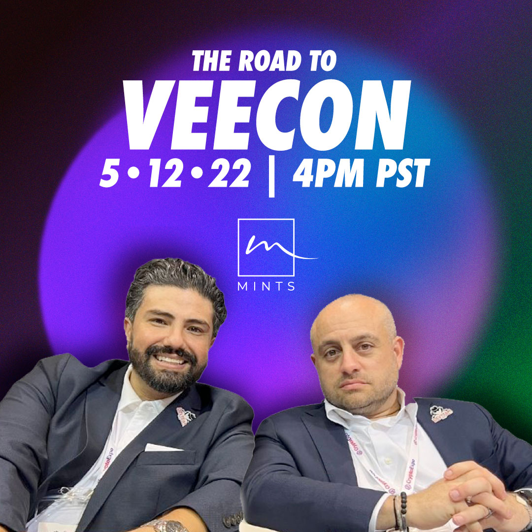 mintsmatrix's tweet image. Our first Twitter Space will be hosted today as we start The Road To #Veecon🎉

⏰ 4PM PST | 7PM EST

#MintsPodcast #MintsMatrix #NFT #DeFi #ETH