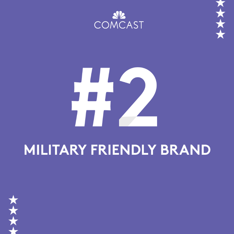comcast's tweet photo. We're excited to announce that Comcast NBCUniversal has been named a top company for several special distinctions within the military community.
