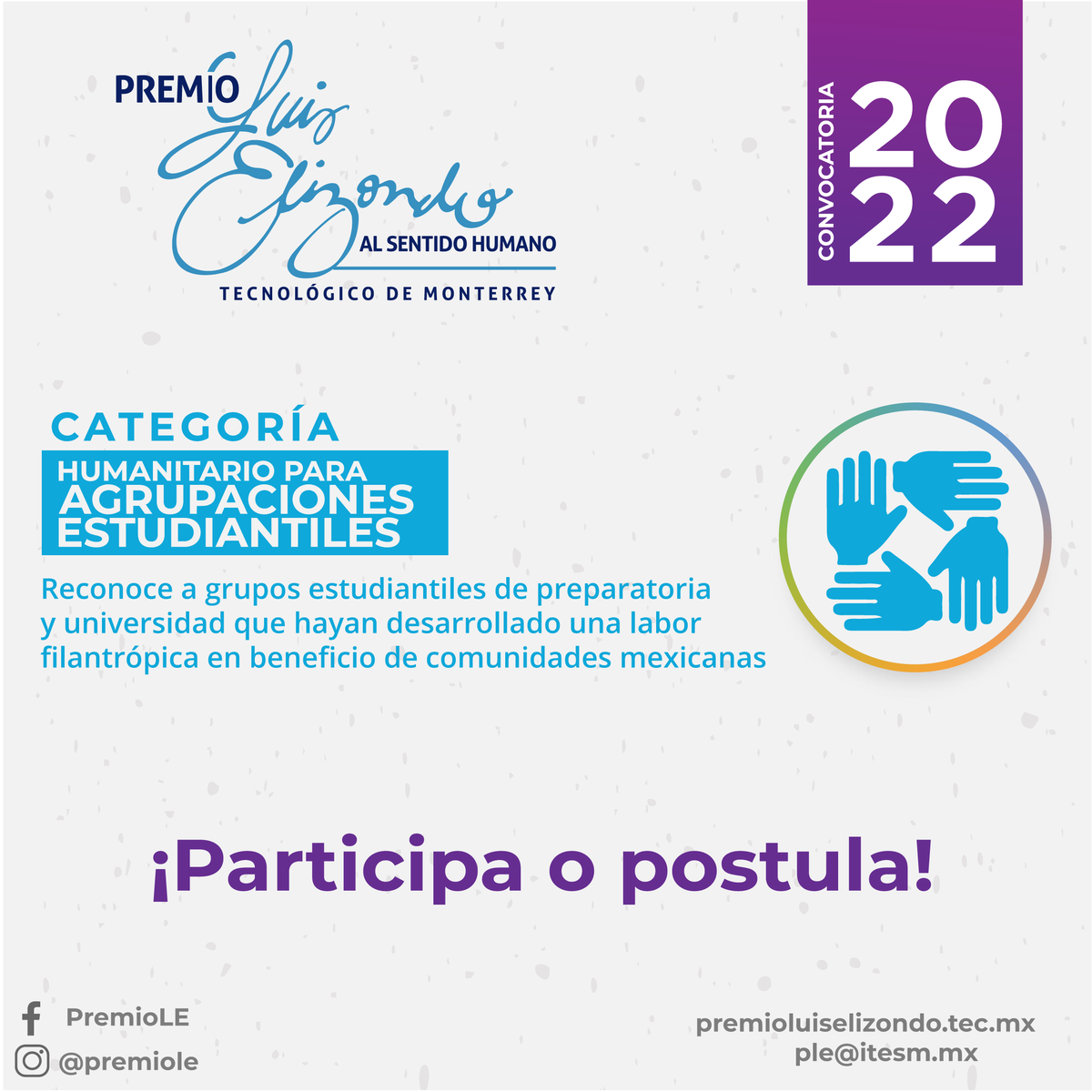 PremioLE's tweet photo. Honramos a los grupos estudiantiles que hayan realizado actos filantrópicos en beneficio de comunidades mexicanas.

¡Participa o postula! https://t.co/5EB6NpwGTS