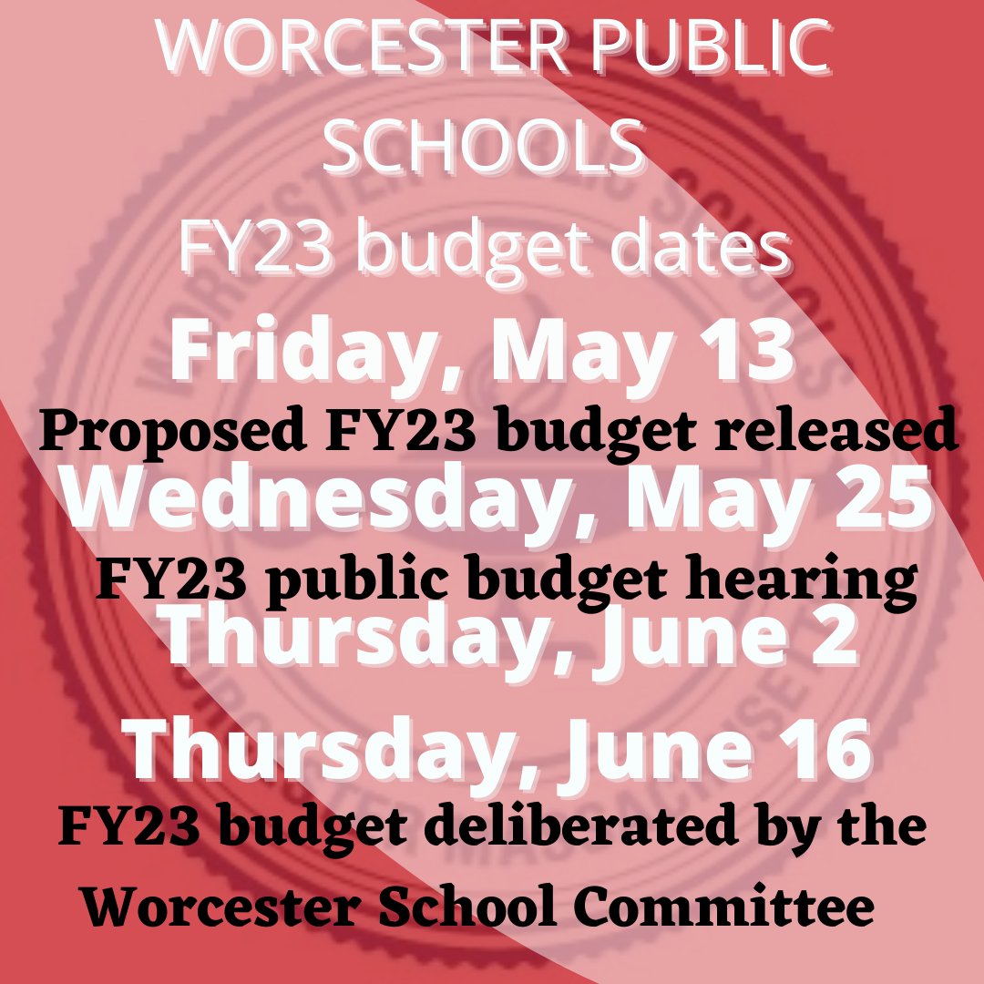 Worcester Schools on Twitter "Worcester Public Schools FY23 budget