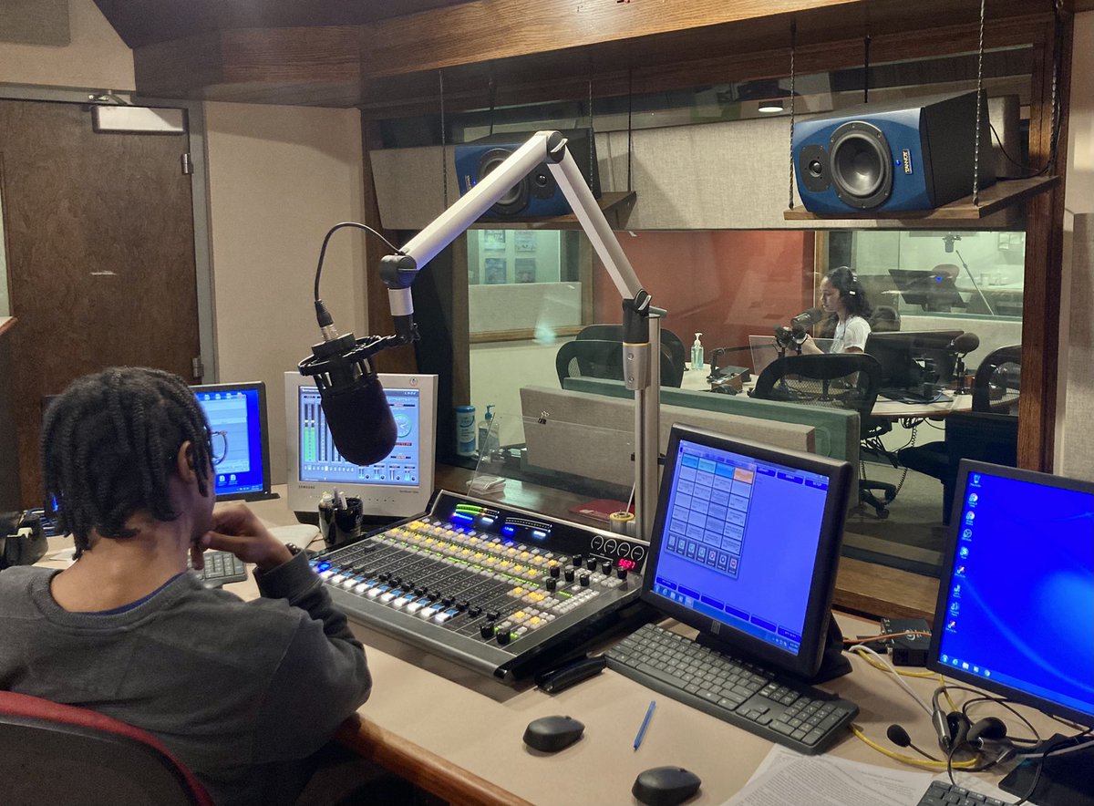 DemocracyAndMe's tweet image. Recording some of this year’s Student Voices Competition honorees today at @917wvxu studios—you’ll be hearing these powerful essays, poems and more on a future episode of Democracy &amp;amp; Z.