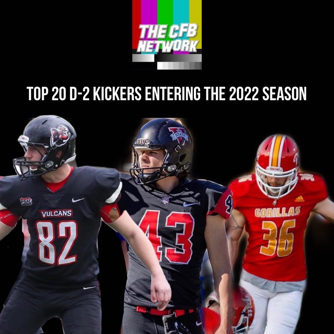 thecfbnetwork's tweet photo. Here are the picks for the CFBNETWORK Top 20 D-2 Kickers entering the 2022 season https://t.co/LneisDoF8S