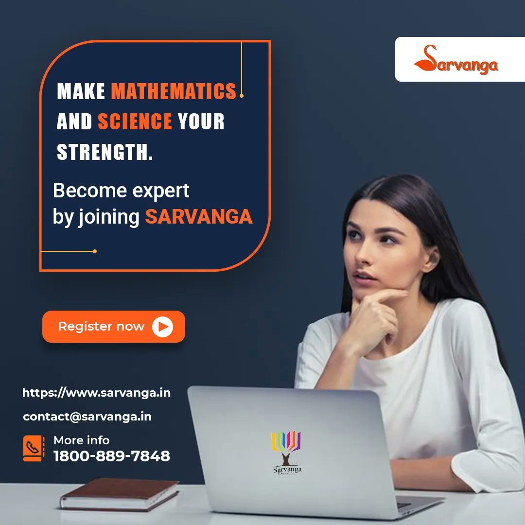 SarvangaEducat1's tweet photo. Command in Mathematics and Science not only gives you good marks but also makes your future brighter. To make math and science group your strong point join Sarvanga.
#sarvanga #onlinecoaching #cbseonboard #smartteaching #ncertsolutions #ncertmaths #MATHSOLVING https://t.co/pxg9GH4rXO