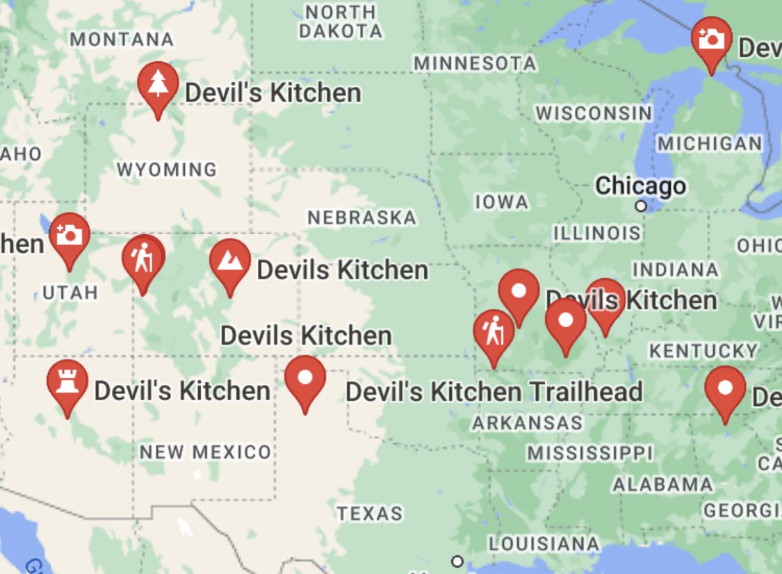 trevolution321's tweet photo. So apparently there are 7+ geological formations in the US named Devil’s Kitchen, which is weird for how specific a name that is… https://t.co/r80XyK5Tkn