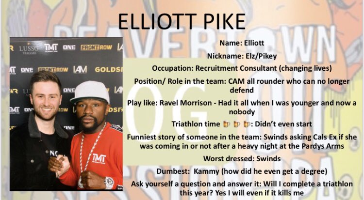 AFCBOGOIL's tweet photo. Few similarities in this photo: 
- Make to much money for their own good
- Best years are behind them 
- Both only have 1 GCSE to their name

Your second player to put pen to paper is your very own Elliott Pike (@elliottpike4) ⚽️ https://t.co/wmhXSy0ToU