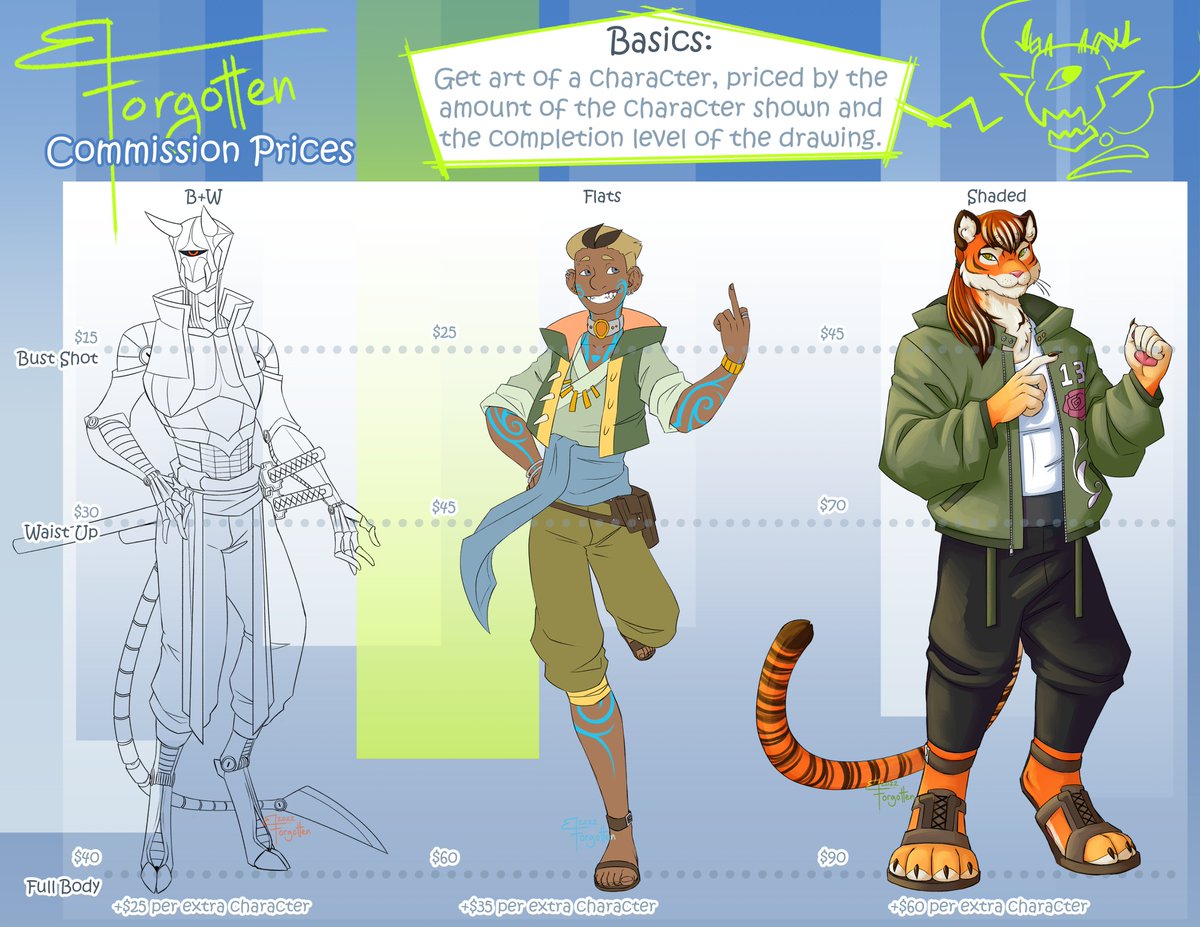 elforgotten's tweet photo. Oh hey look, I updated my commission page! 🤍✨Maybe check that out. https://t.co/f7Ama9LrzI